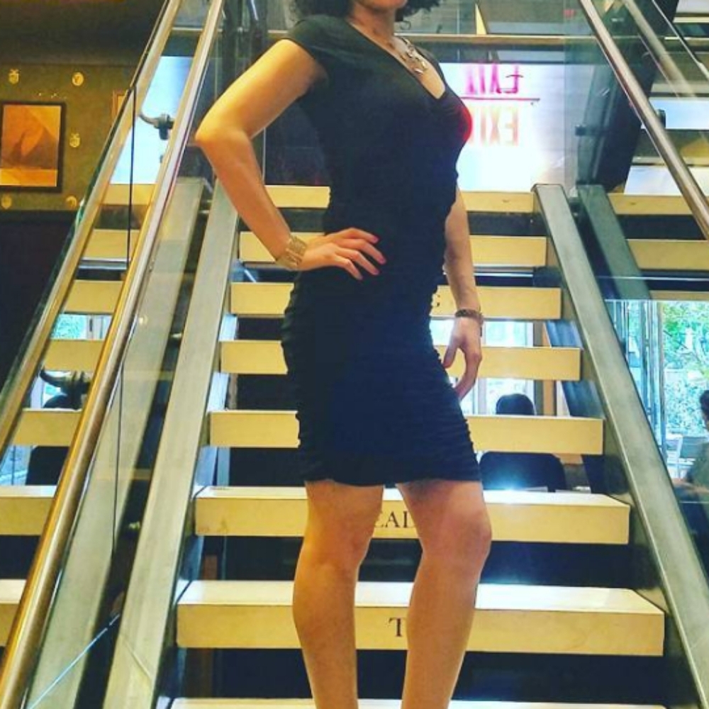 Black Ruched Dress